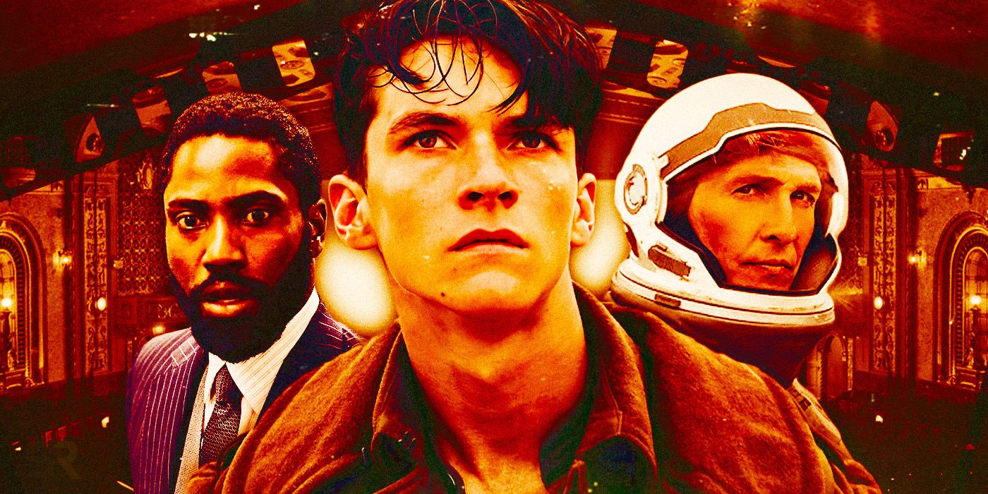 Christopher Nolan movies collage with John David Washington in Tenet, Dunkirk and Matthew McConaughey in Interstellar.