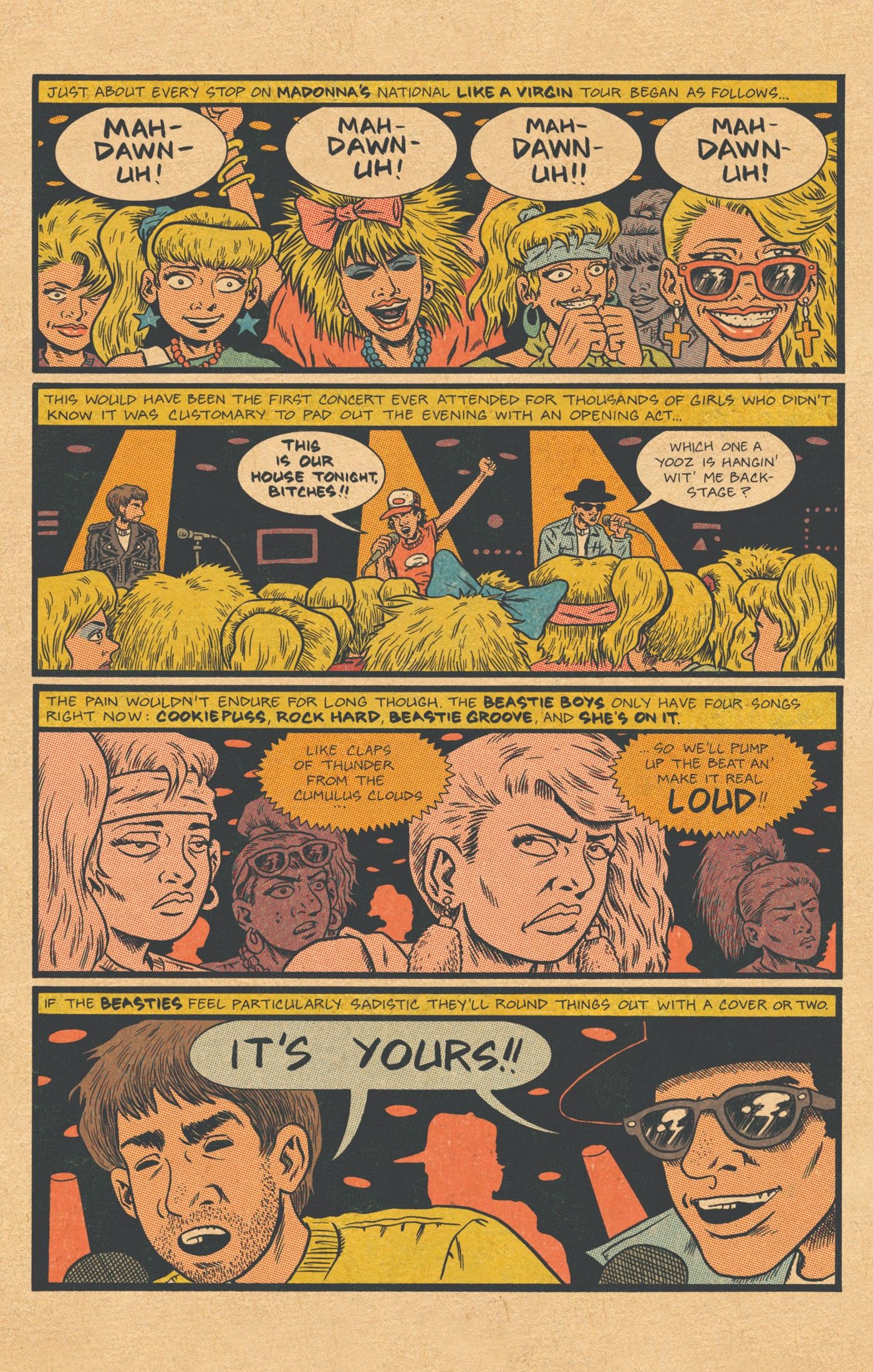 Hip Hop Family Tree Omnibus, Beastie Boys opening for Madonna
