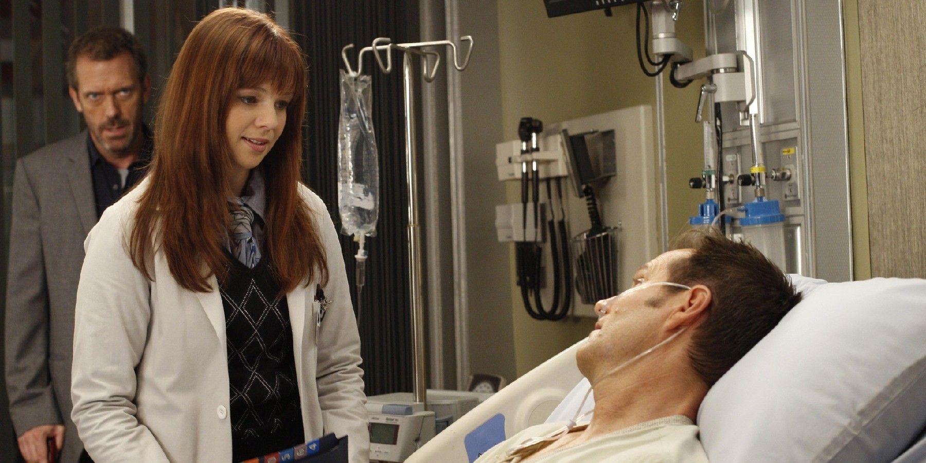 Amber Tamblyn and Hugh Laurie as Greg House and Martha Masters in House, M.D.