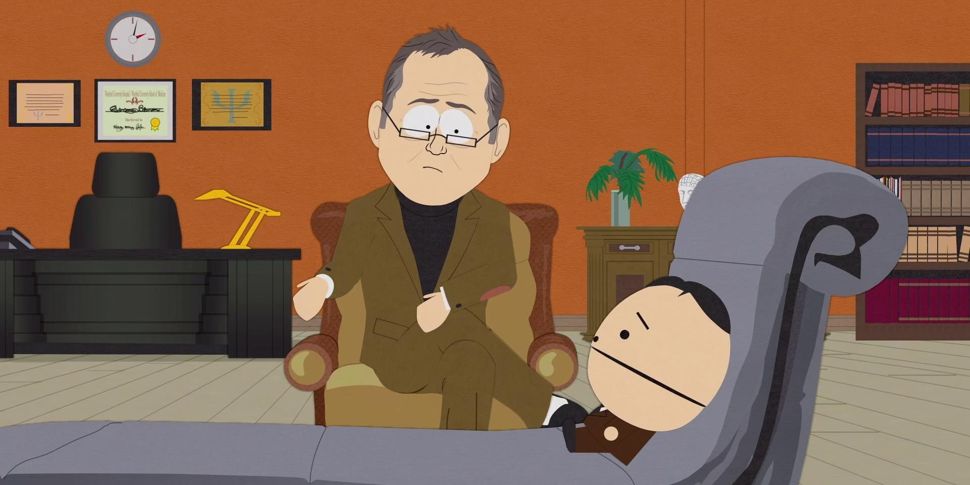 Ike in a therapist's office in South Park