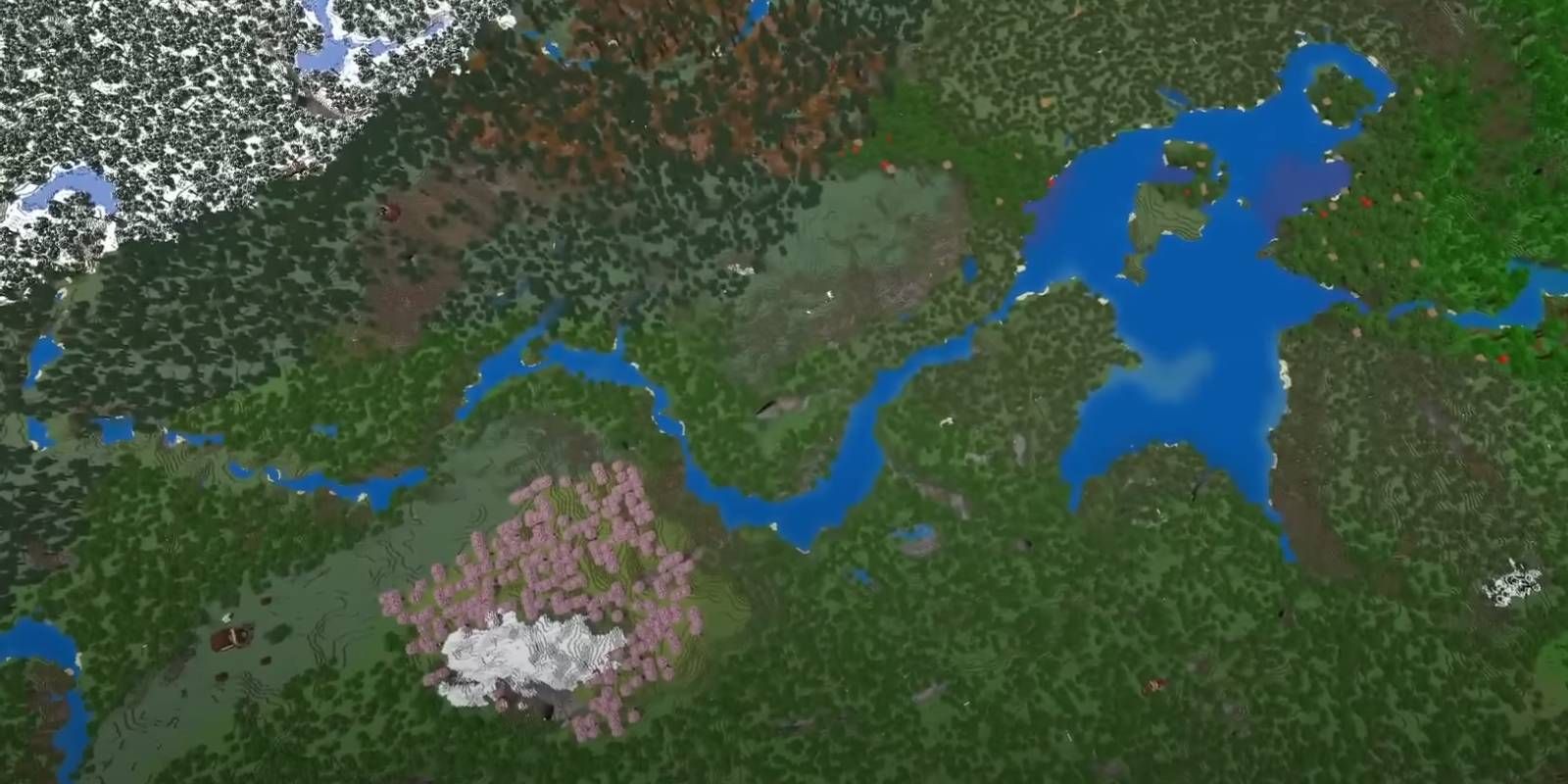 Minecraft River Crossing World from Survival Seed
