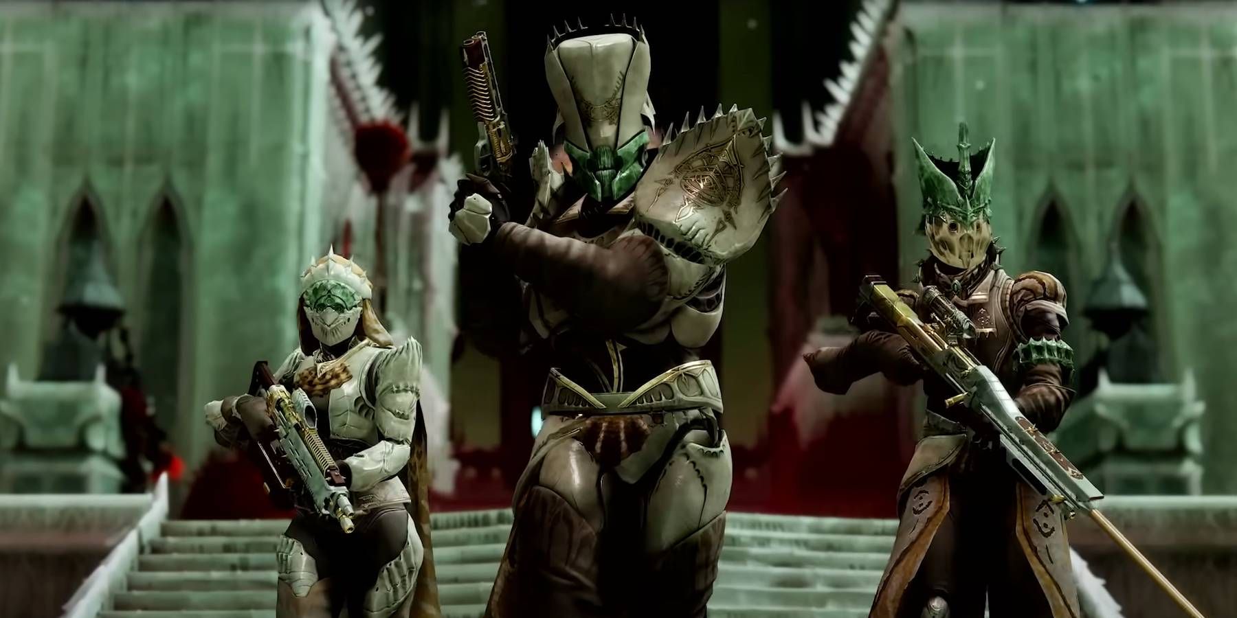 Destiny 2 Fireteam with Various Gear Rewards from Altars of Summoning in Season of the Witch Content