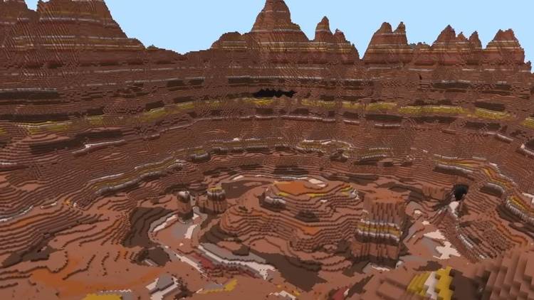 Minecraft Badlands Blitz World Seed from 1.20 Bedrock Edition