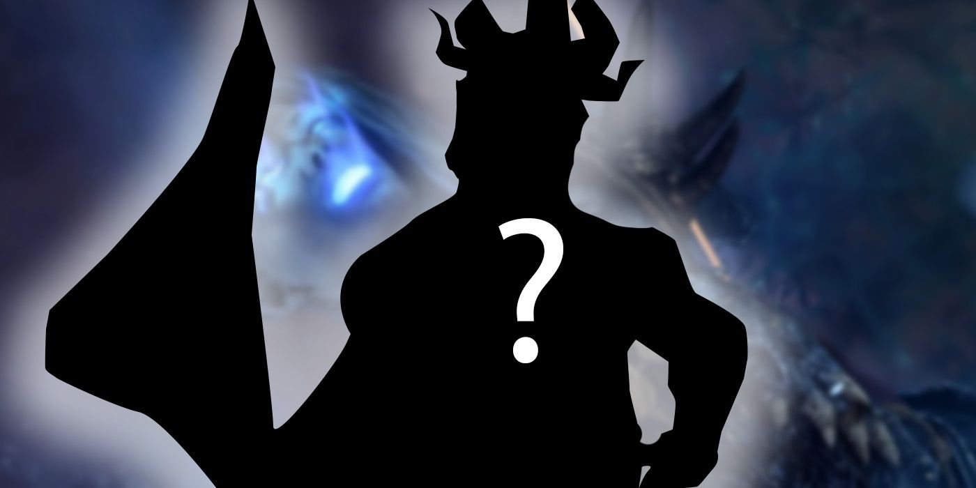 Raphael&rsquo;s silhouette from Baldur&rsquo;s Gate 3 with a question mark in the middle of his chest.