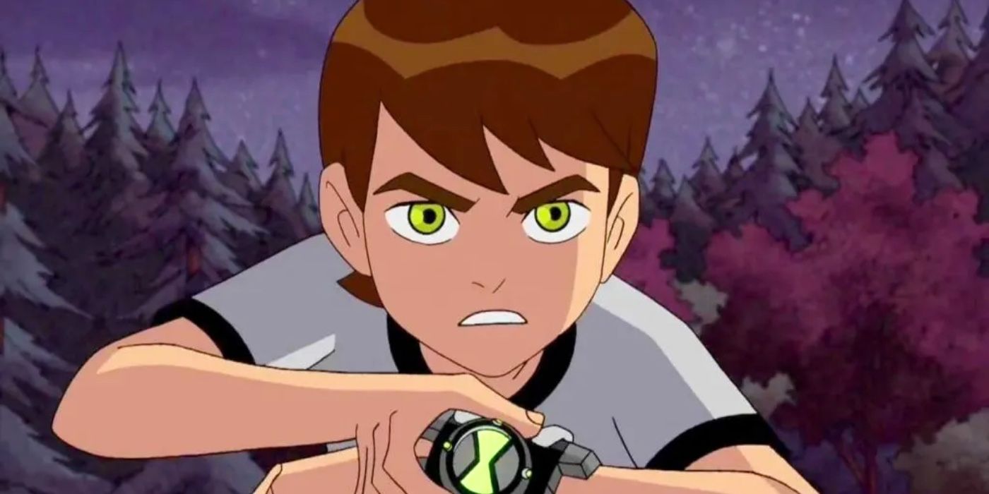 Ben is activating his watch in Ben 10. 