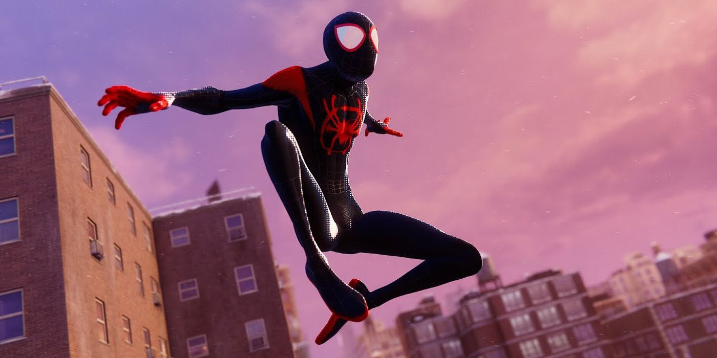 Miles' Into The Spider-Verse suit in the Marvel's Spider-Man games