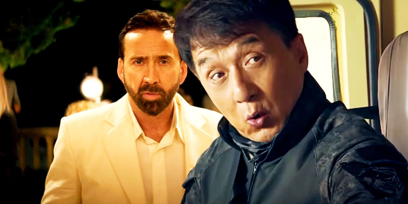 Custom images of Jackie Chan from Hidden Strike and Nicolas Cage from The Unbearable Weight of Great Talent.