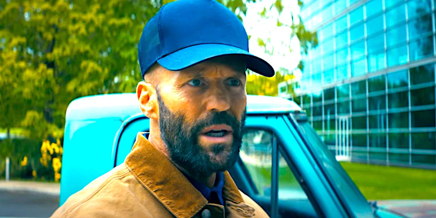 Jason Statham conversing intensely in The Beekeeper