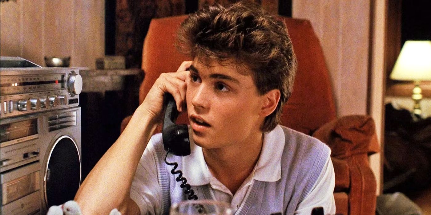 Johnny Depp on the phone as Glen in A Nightmare on Elm Street.