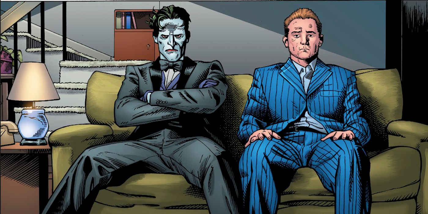 Joker with Kite Man on a couch from Batman by Tom King