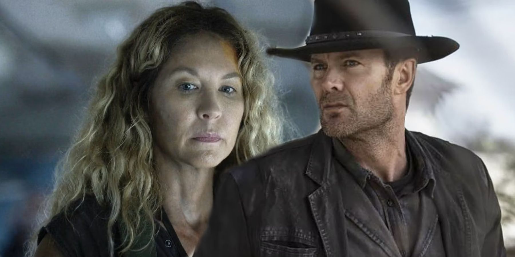Custom image of June and John Dorie looking at each other in Fear the Walking Dead