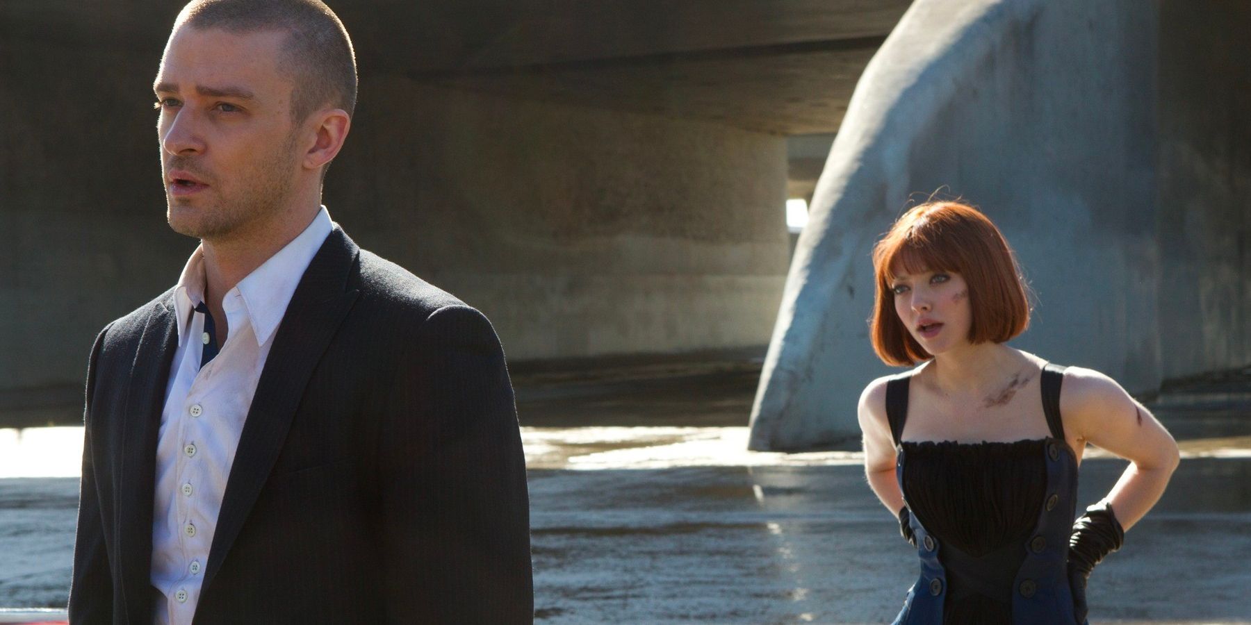 Justin Timberlake and Amanda Seyfried in In Time Movie 2011
