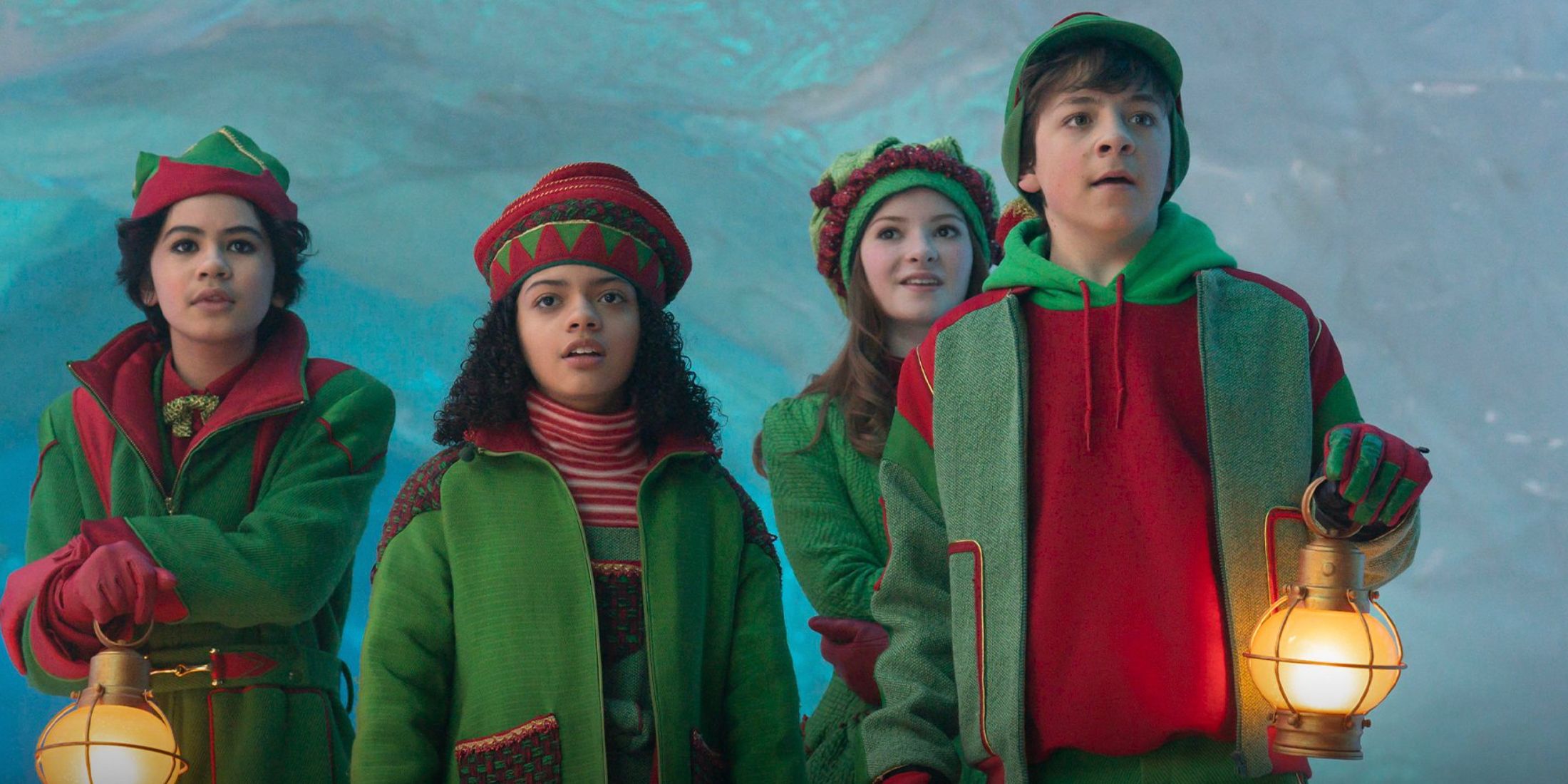 Kids dressed as elves in the Disney Channel origial movie The Naughty Nine