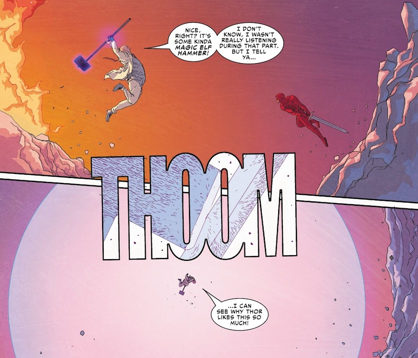 Kingpin vs. Daredevil as gods