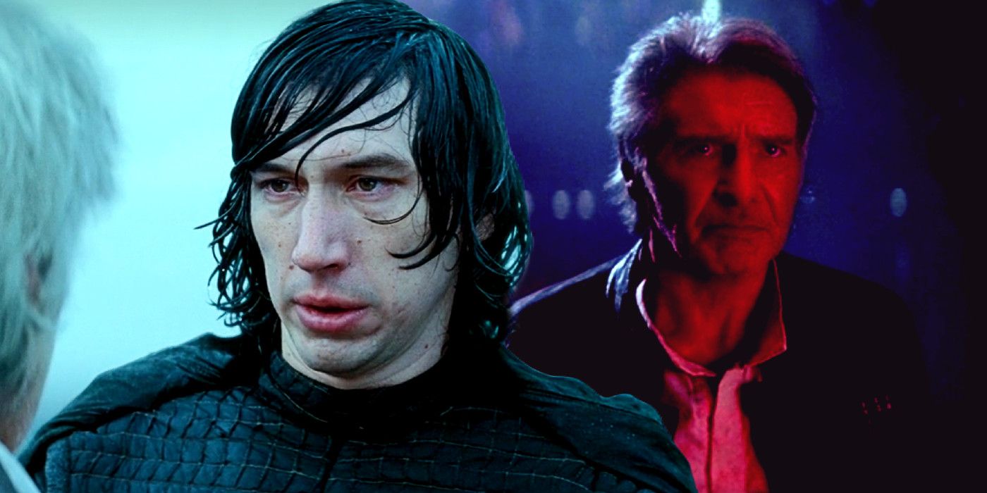 Kylo Ren in Star Wars: The Rise of Skywalker and Han Solo in Star Wars: The Force Awakens.