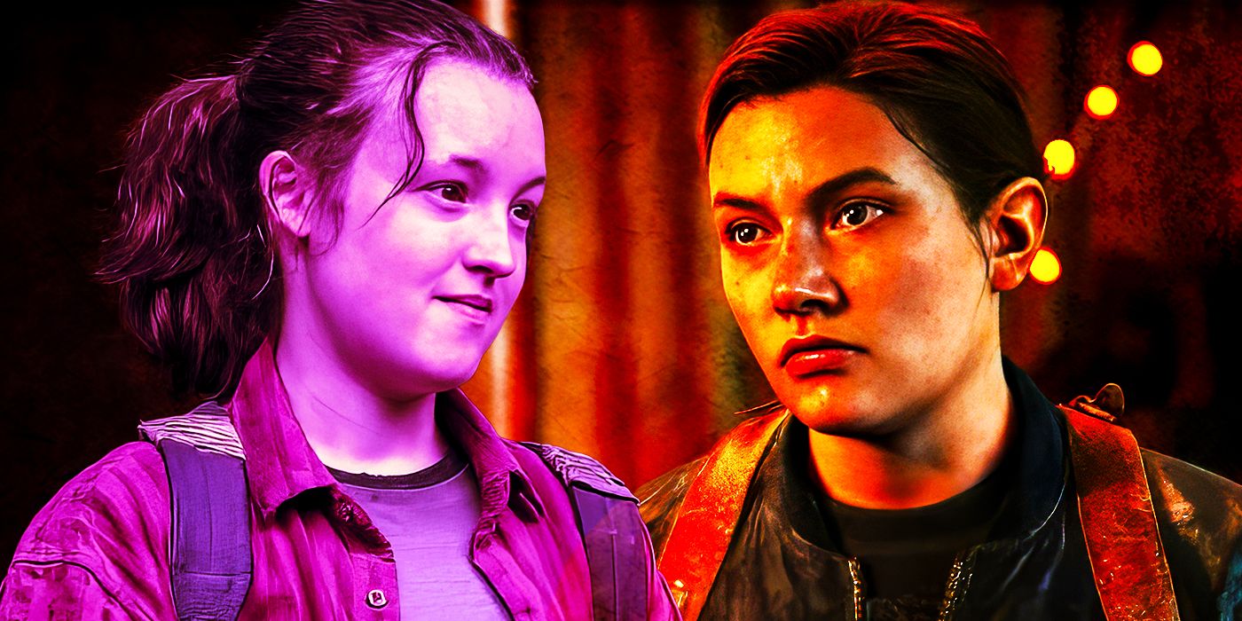 Ellie in The Last of Us season 1 and Abby in The Last of Us Part II