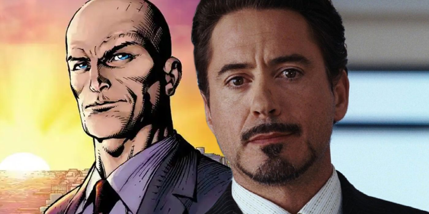 Lex Luthor and Robert Downey Jr as MCU's Iron Man
