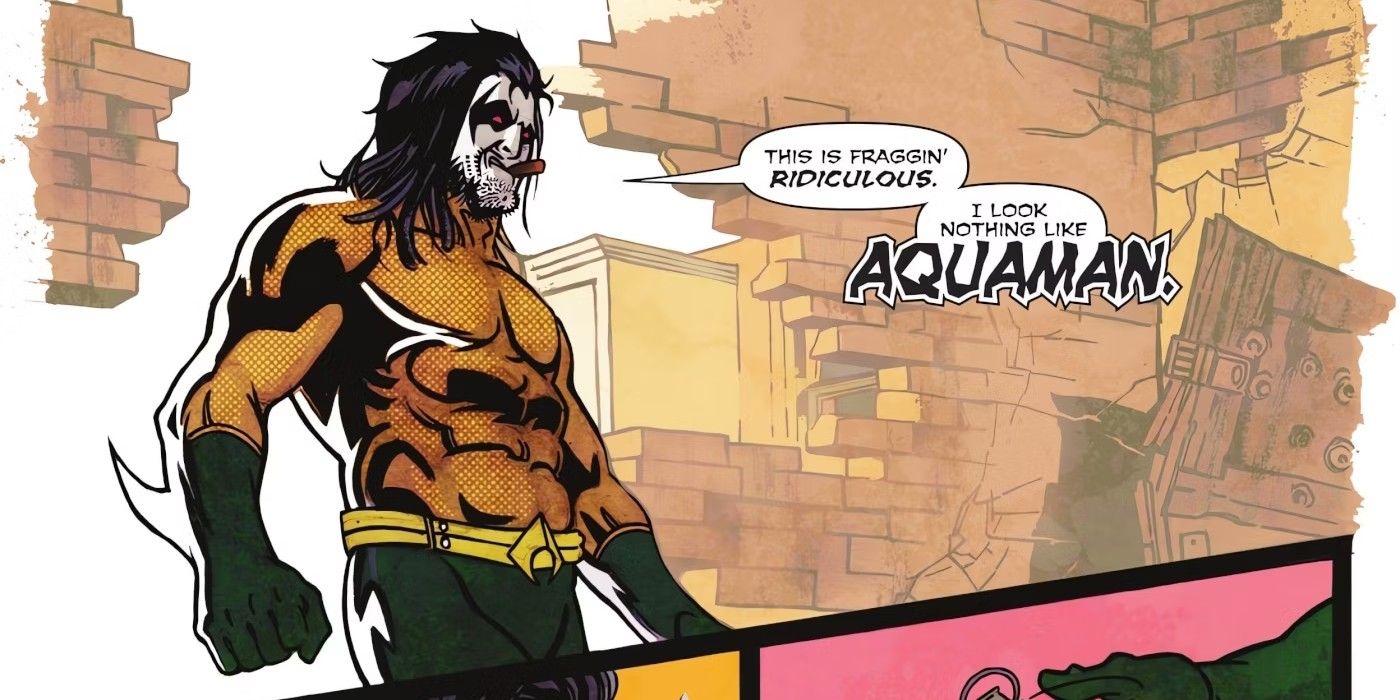 Lobo Dresses Up as Aquaman for Halloween