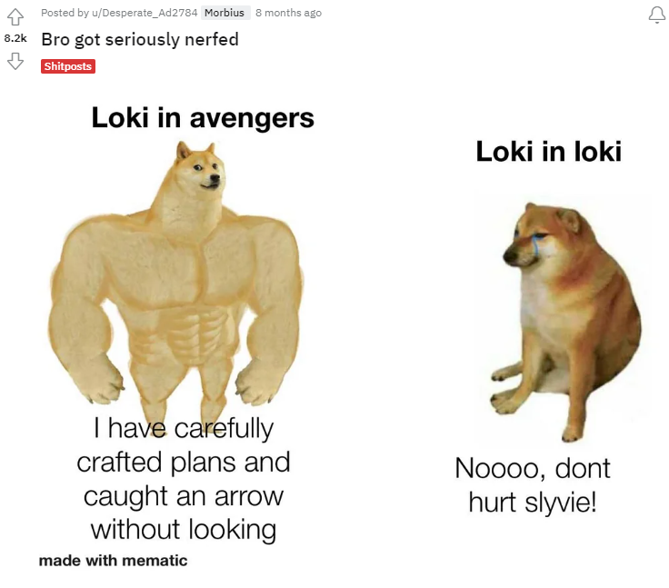 Loki Character Development nerf