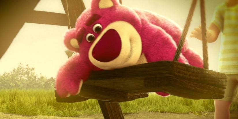 Lots-o'-Huggin' Bear, aka Lotso, in a flashback montage in Toy Story 3.