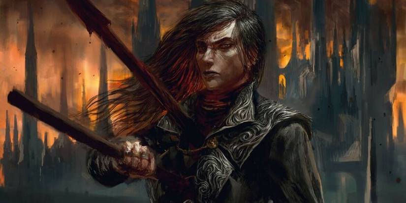 The Lord Ruler with spears impaling him from Mistborn Spanish illustrated edition