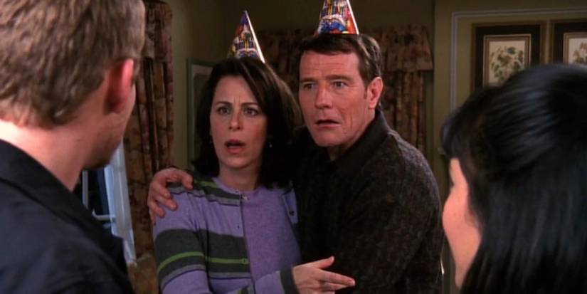 Hal and Lois looking stunned after meeting Francis' new wife Piama in Malcolm in the Middle.