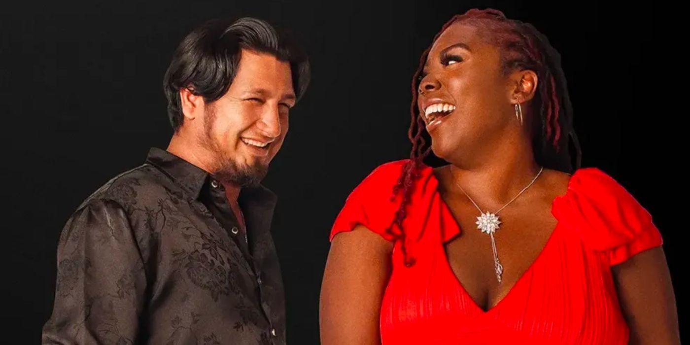 Manuel and Ashley In 90 Day Fiance laughing together for season 10 photo shoot