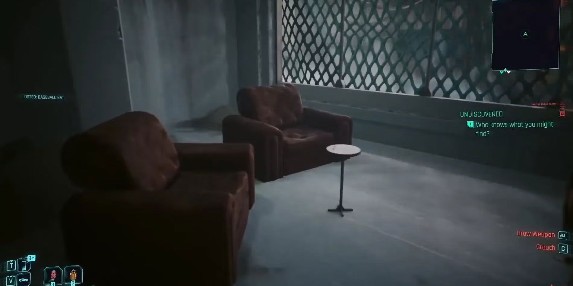 Sofas from The Matrix in Cyberpunk.