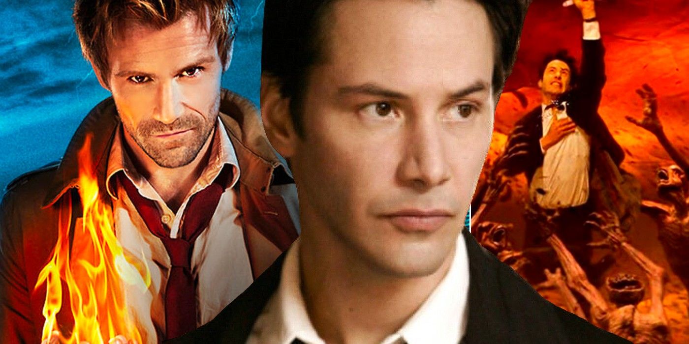 Matt Ryan and Keanu Reeves as Constantine