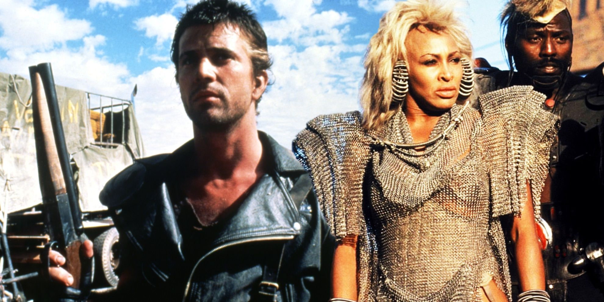 Mel Gibson in The Road Warrior and Tina Turner in Mad Max Beyond Thunderdome