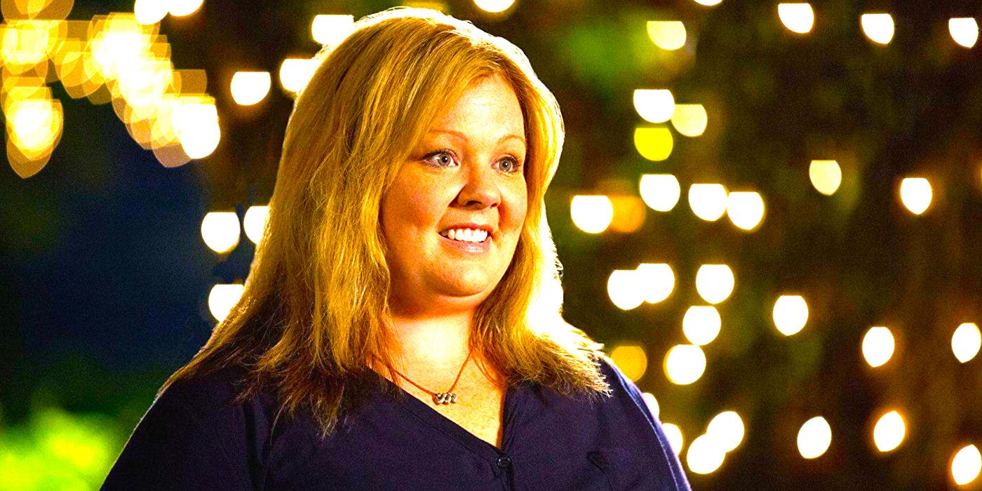 Melissa McCarthy smiling pleasantly in Tammy