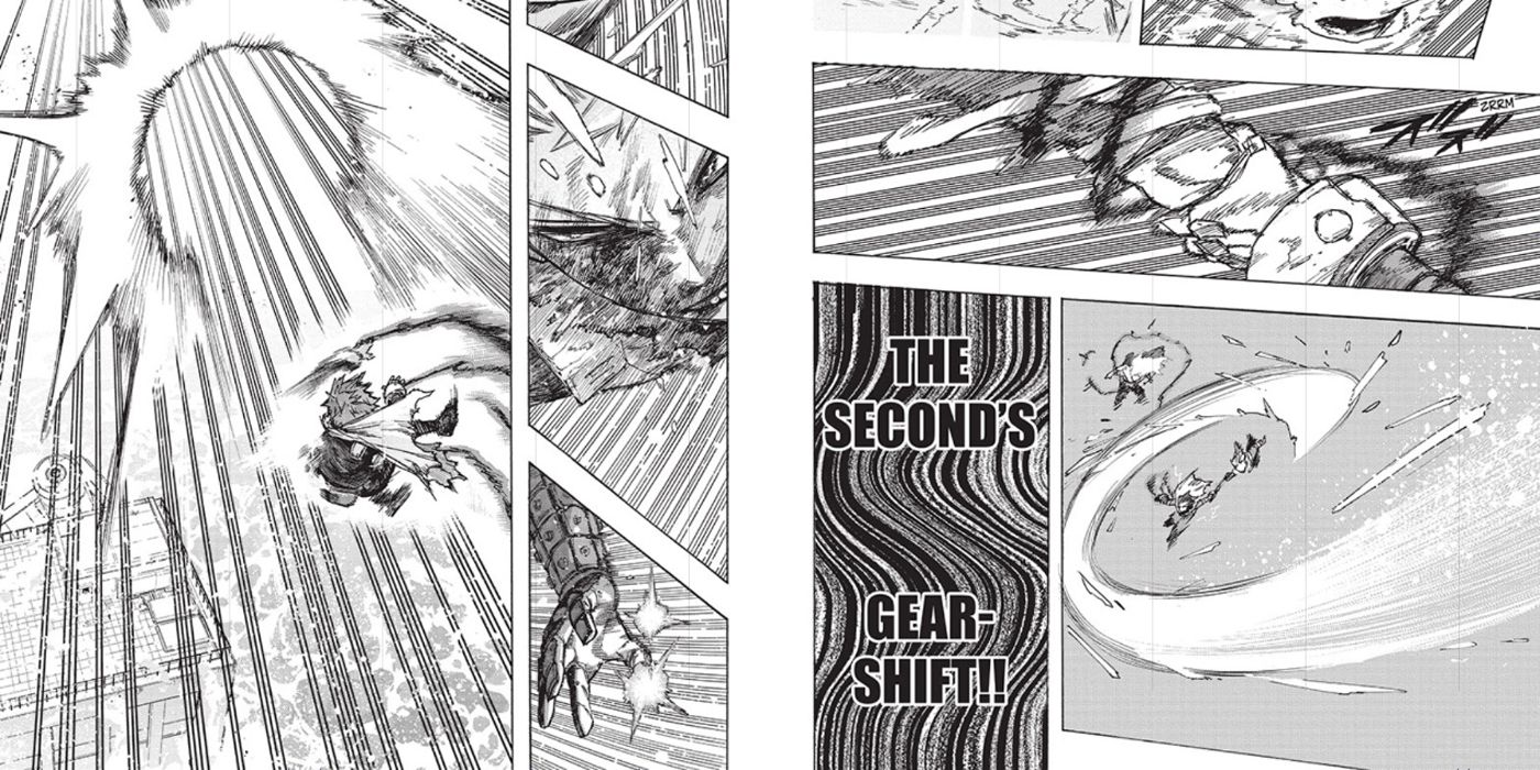 My Hero Academia: Deku changes Bakugo's trajectory with Gear Shift.