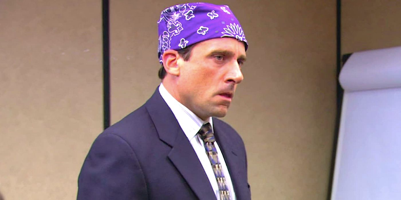 Michael Scott (Steve Carell) giving a meeting as Prison Mike in The Office