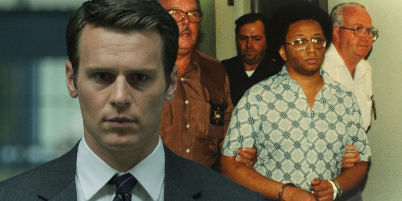A composite image of Wayne Williams and Holden Ford from Mindhunter