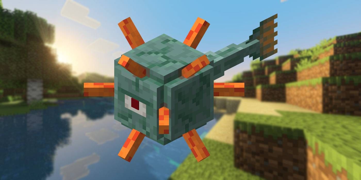 Minecraft Guardian Mob Farmed for Prismarine Shards &amp; Crystals