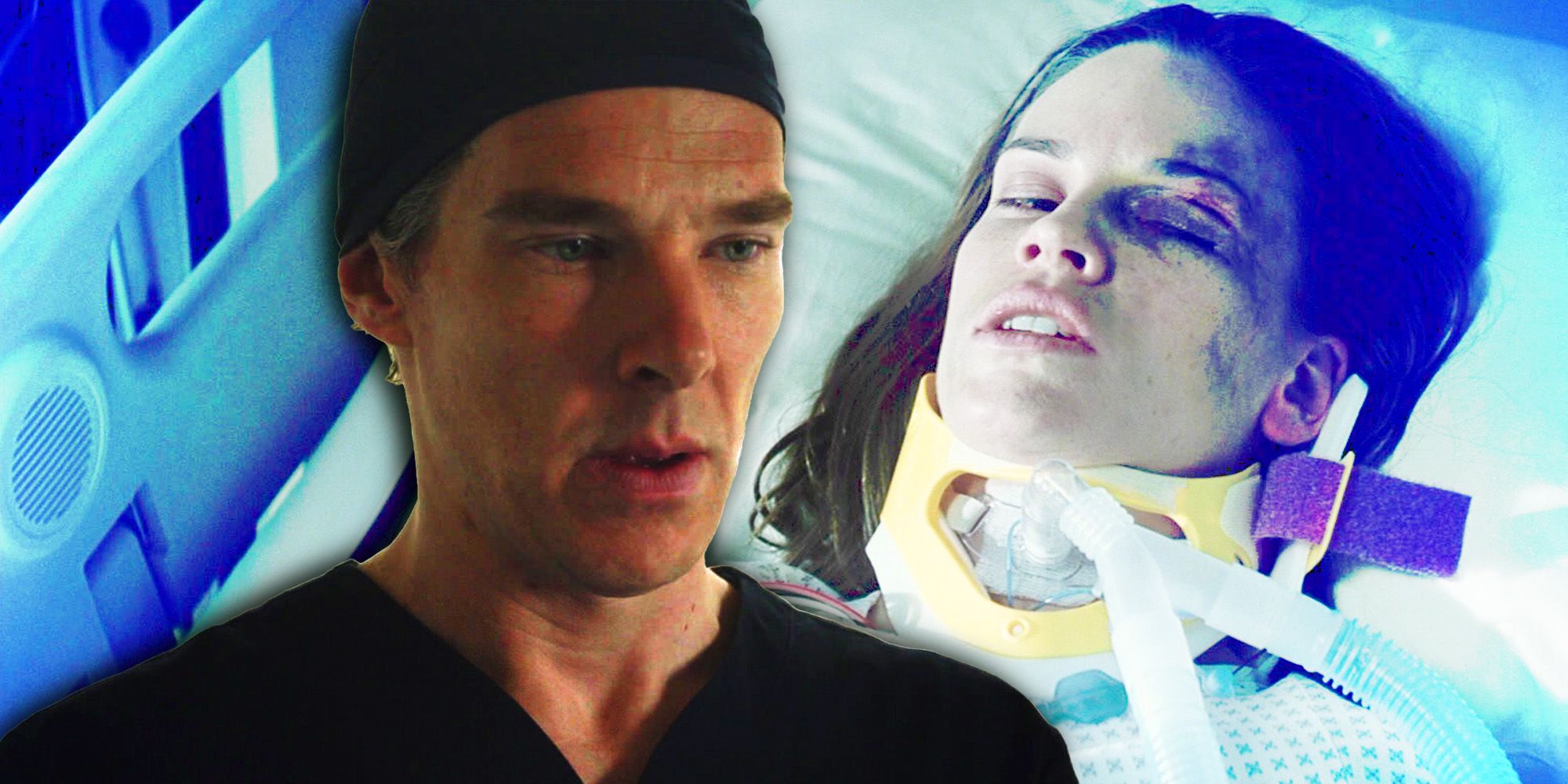 Stephen Strange (as a doctor) and Maggie in Million Dollar Baby