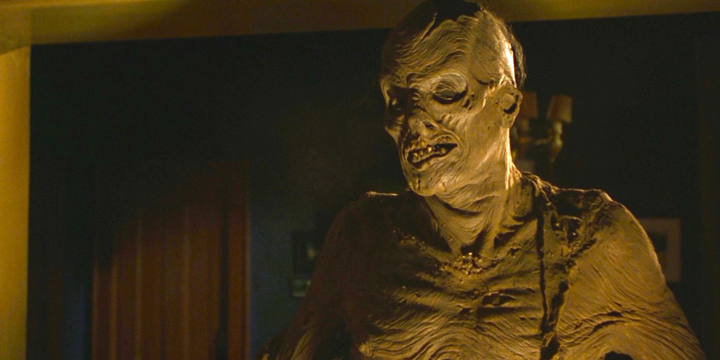 A reanimated mummy with a skeletal face in Tales From the Darkside the Movie