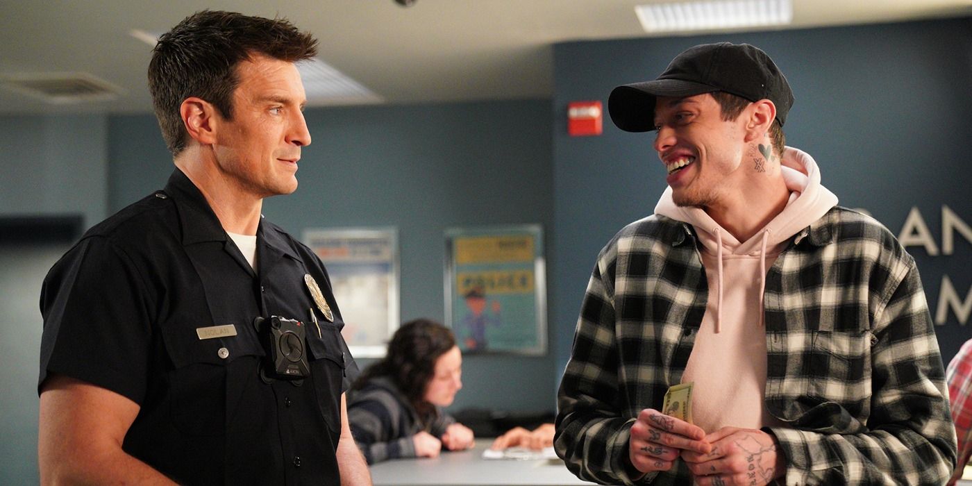 Nathan Fillion and Pete Davidson in The Rookie