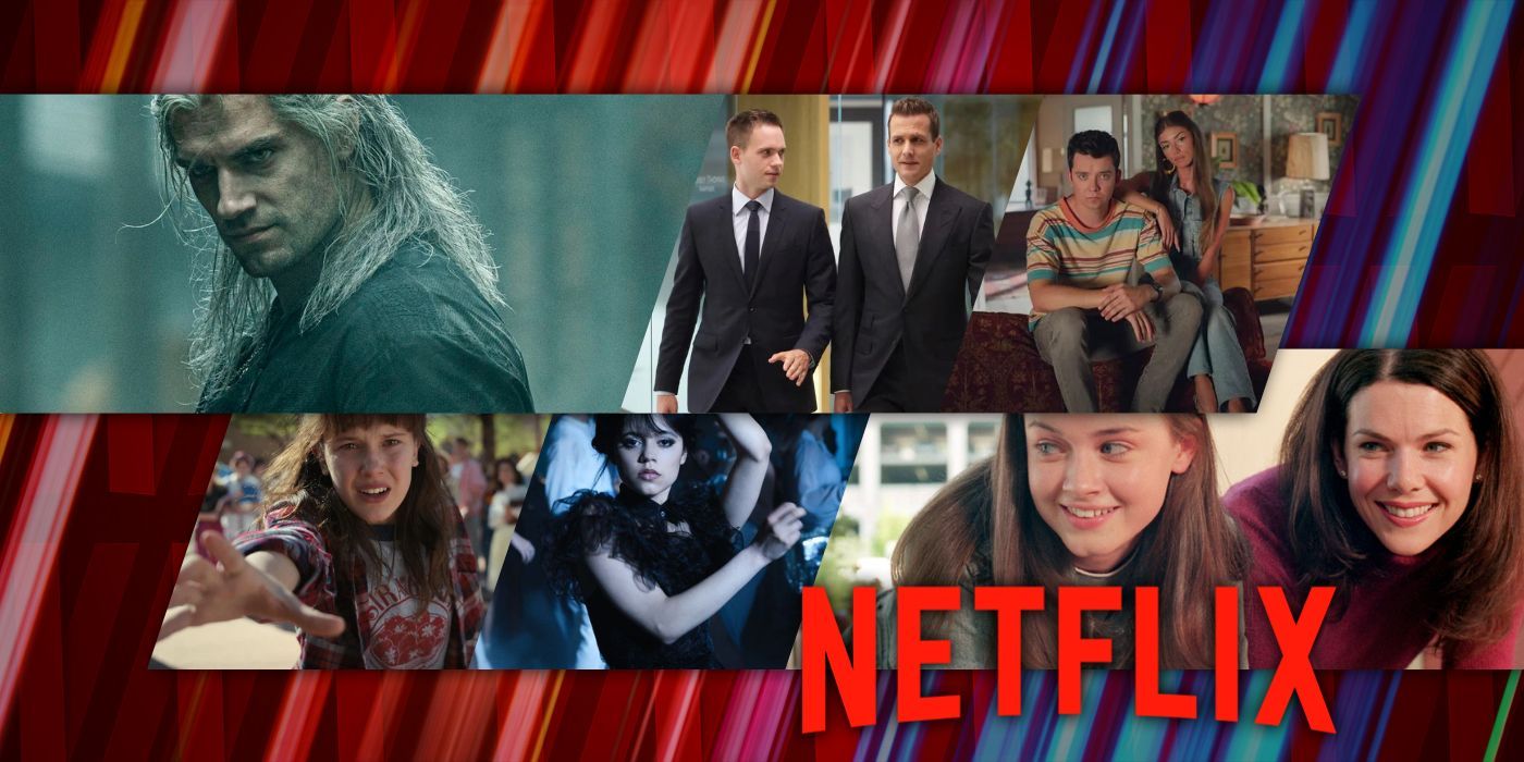 Netflix shows - The Witcher, Suits, Sex Education, Stranger Things, Wednesday, Gilmore Girls