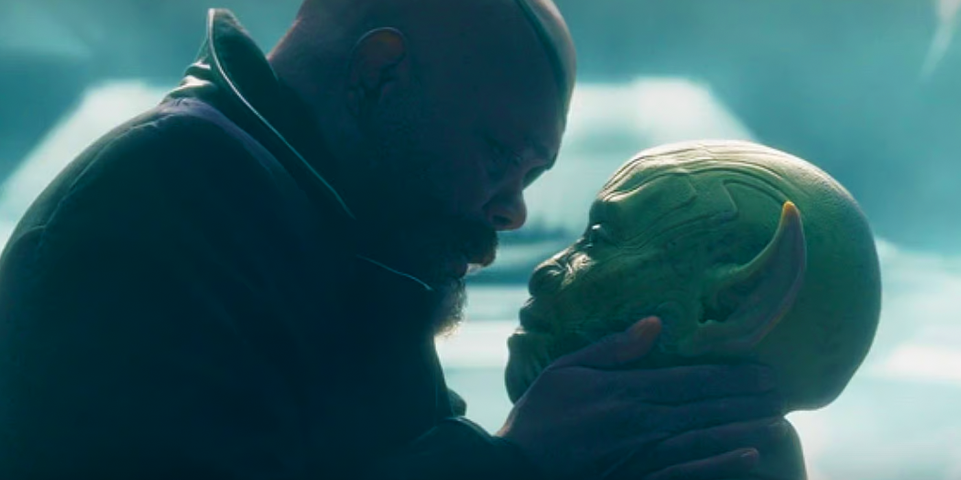 Nick Fury and Varra at the end of Secret Invasion