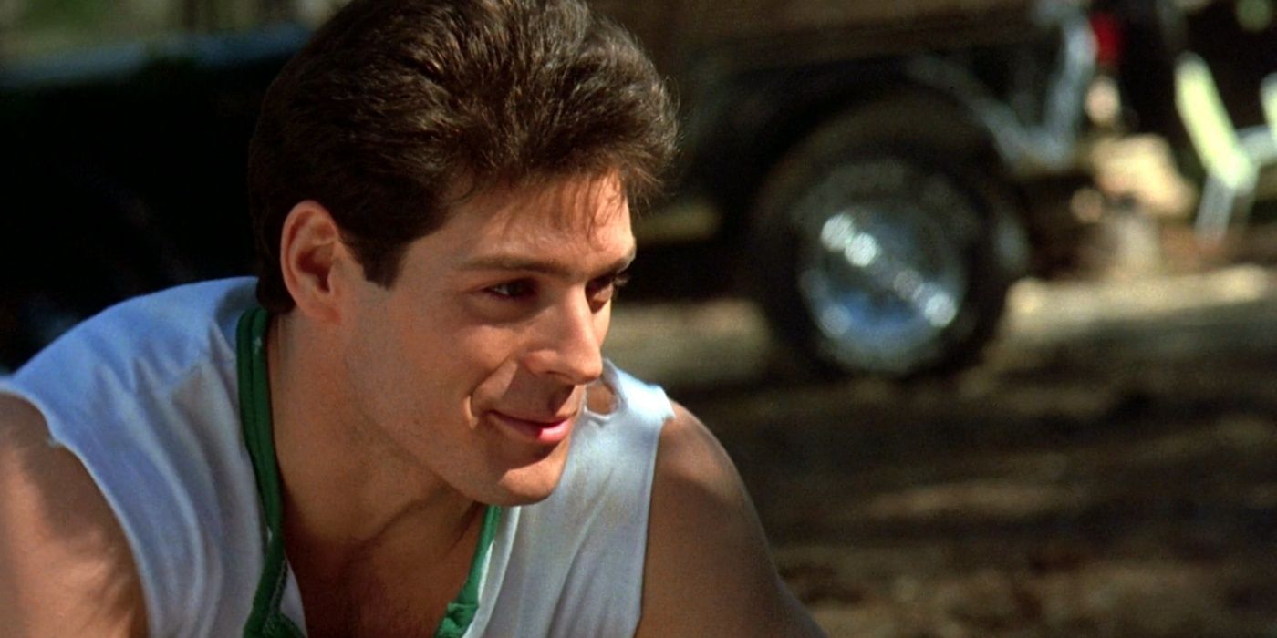 Nick Rogers smiling in Friday the 13th.