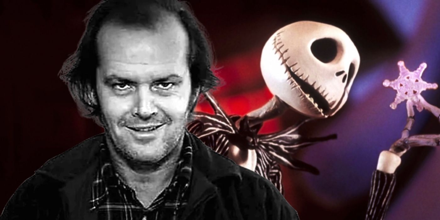 Jack Nicholson as Jack Torrance in The Shining and Jack Skellington in The Nightmare Before Christmas
