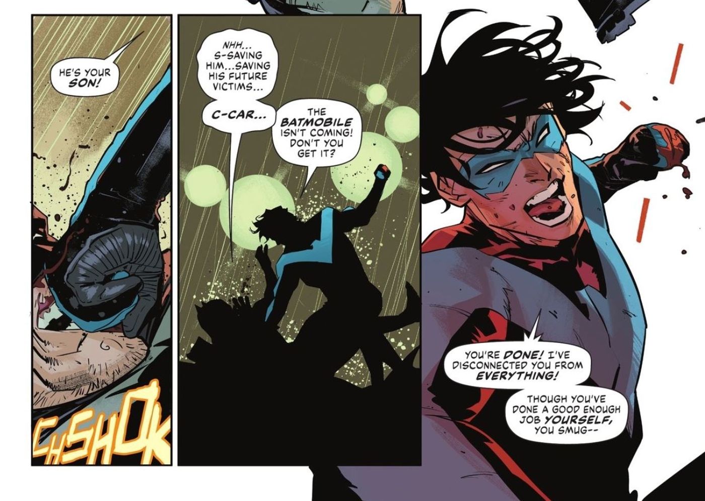 Nightwing Fights Batman DC