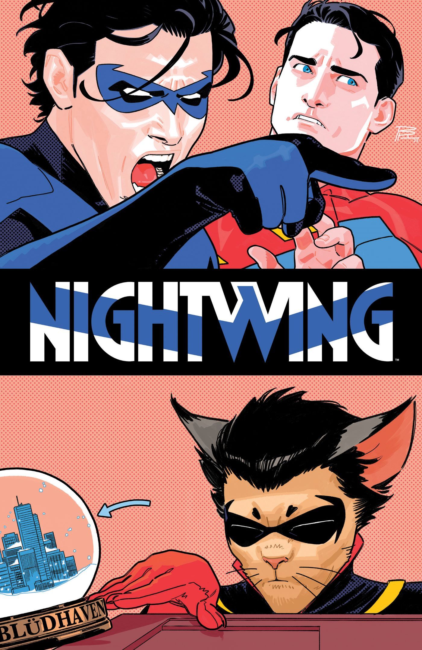 Nightwing, Jon Kent e Damian Wayne retratados como aquela dona de casa viral, Taylor Armstrong, gritando meme