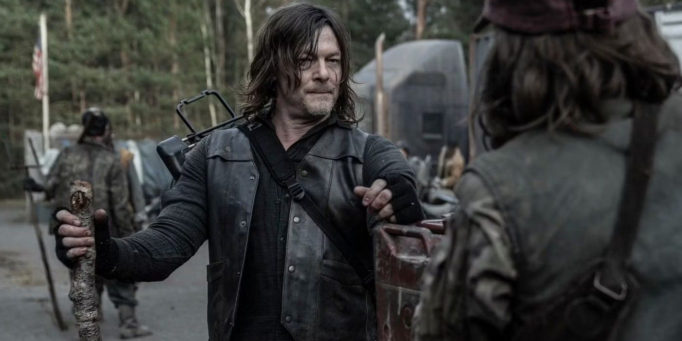 Norman Reedus as Daryl Dixon collecting fuel