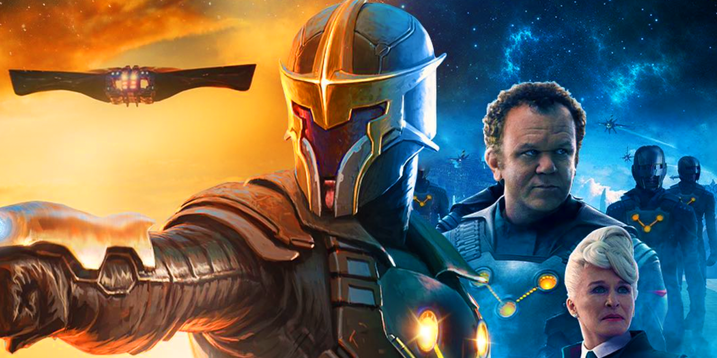 Nova fan art with MCU's Nova Empire characters from Guardians of the Galaxy