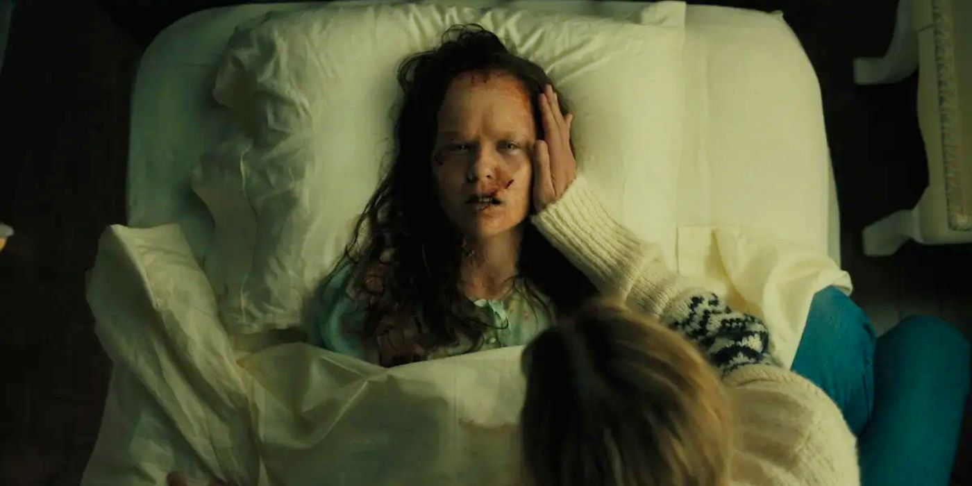 Olivia O’Neill as Katherine in Bed in The Exorcist Believer