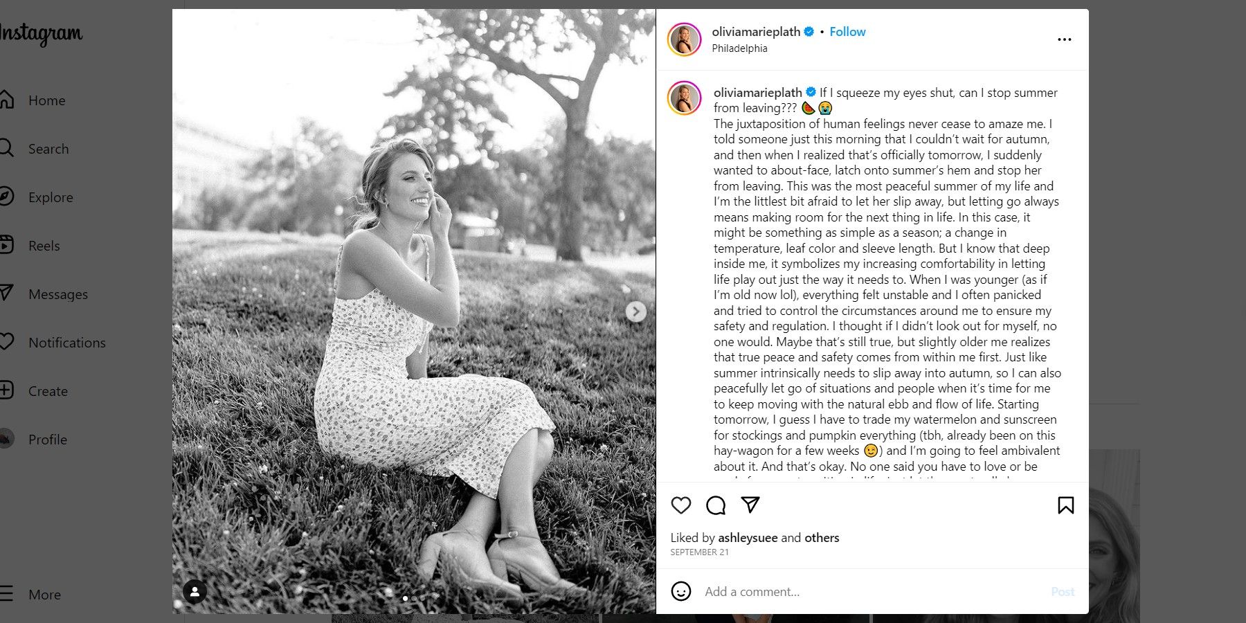 olivia plath welcome to plathville instagram post white dress