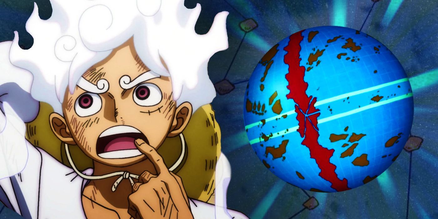 One Piece Gear 5 Luffy and World Globe