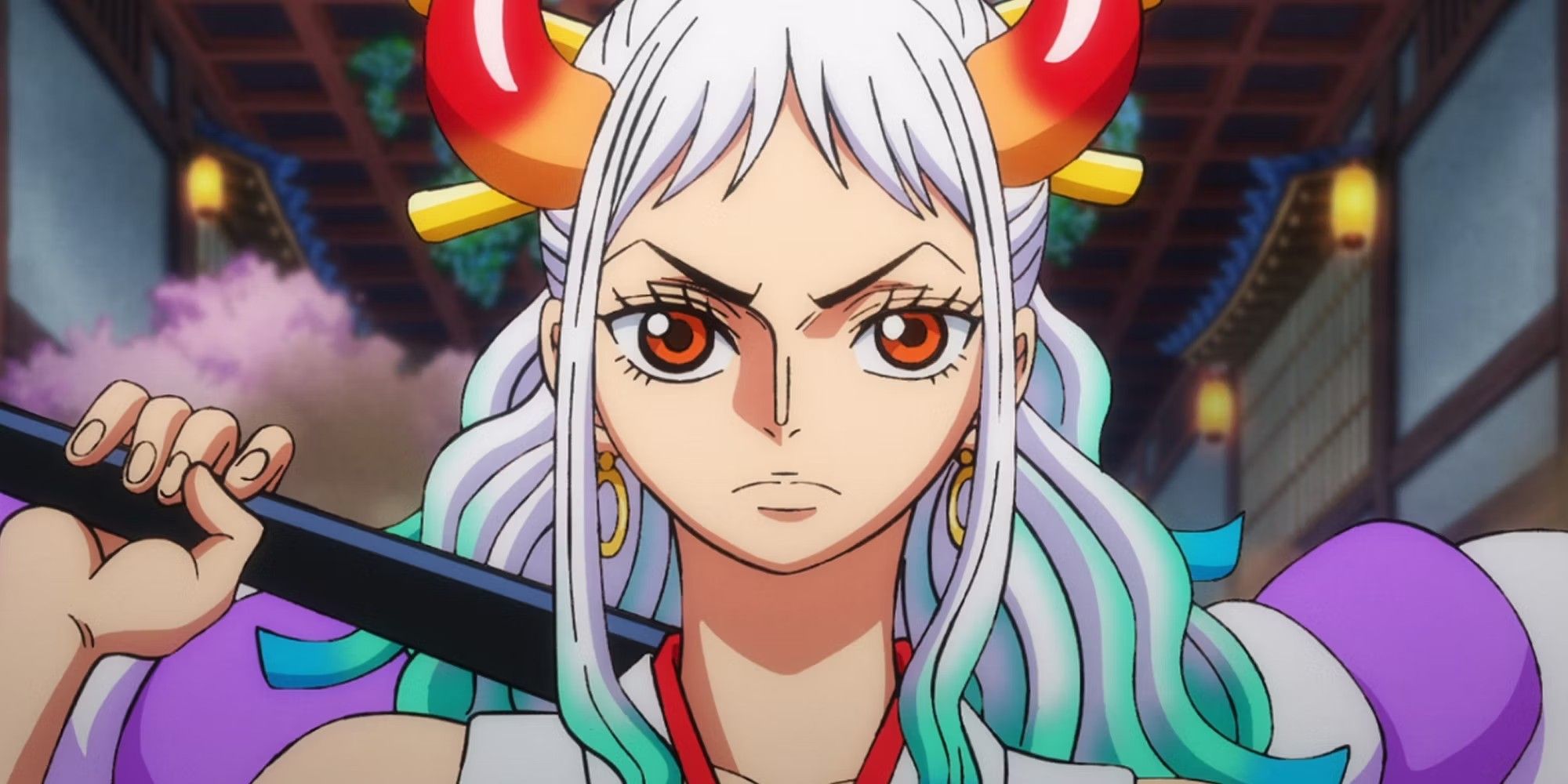 Yamato pledging his loyalty to the Kozuki Clan in One Piece.